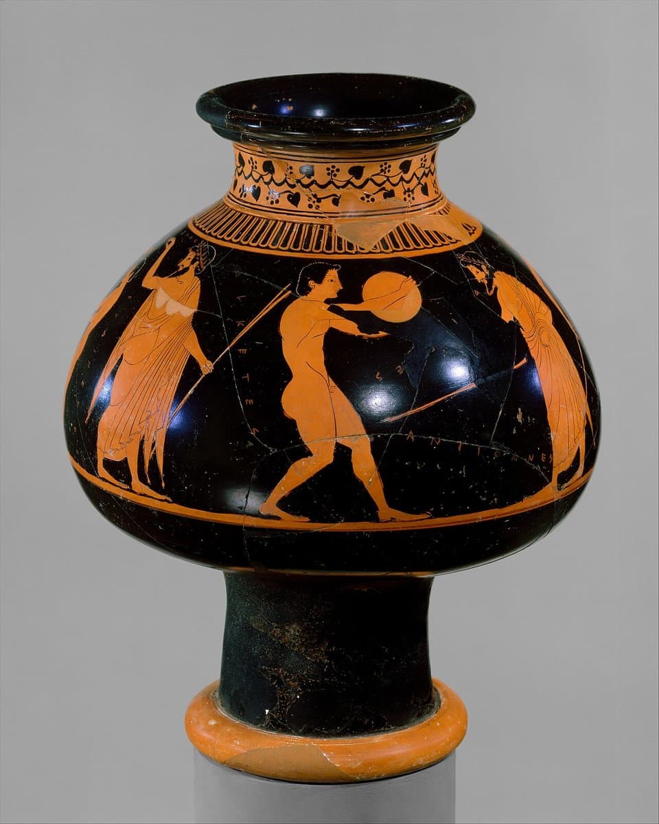 Hand Painted Terracotta Vase