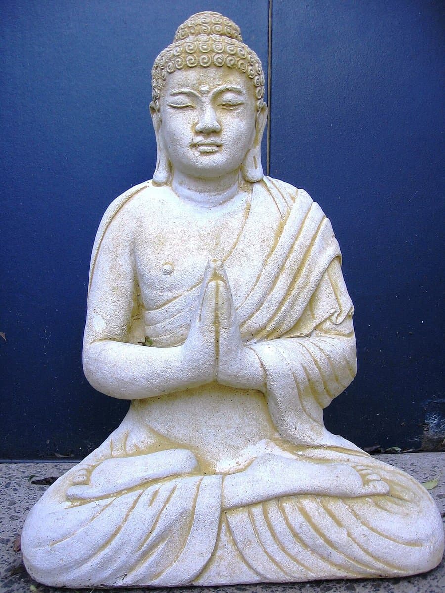 Marble Finish Buddha Idol