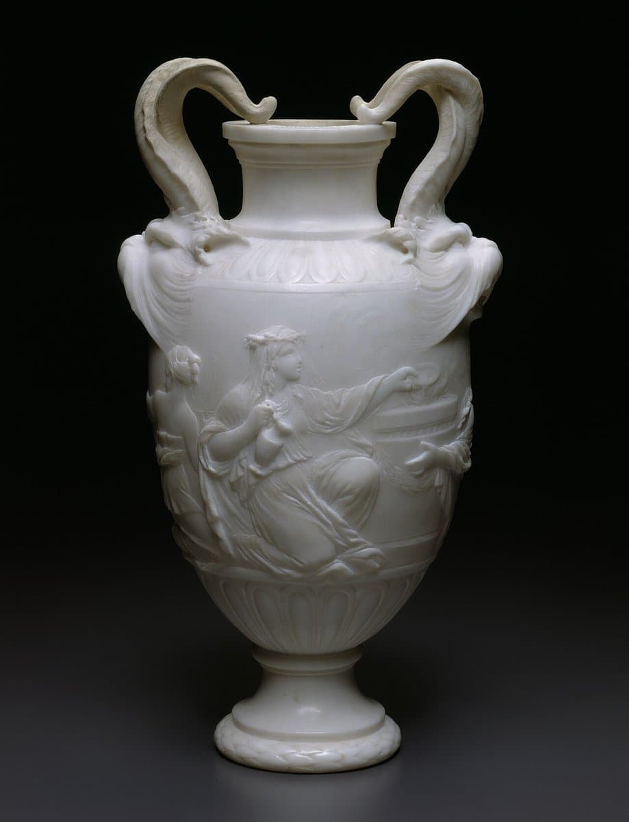 Marble Inlay Flower Vase