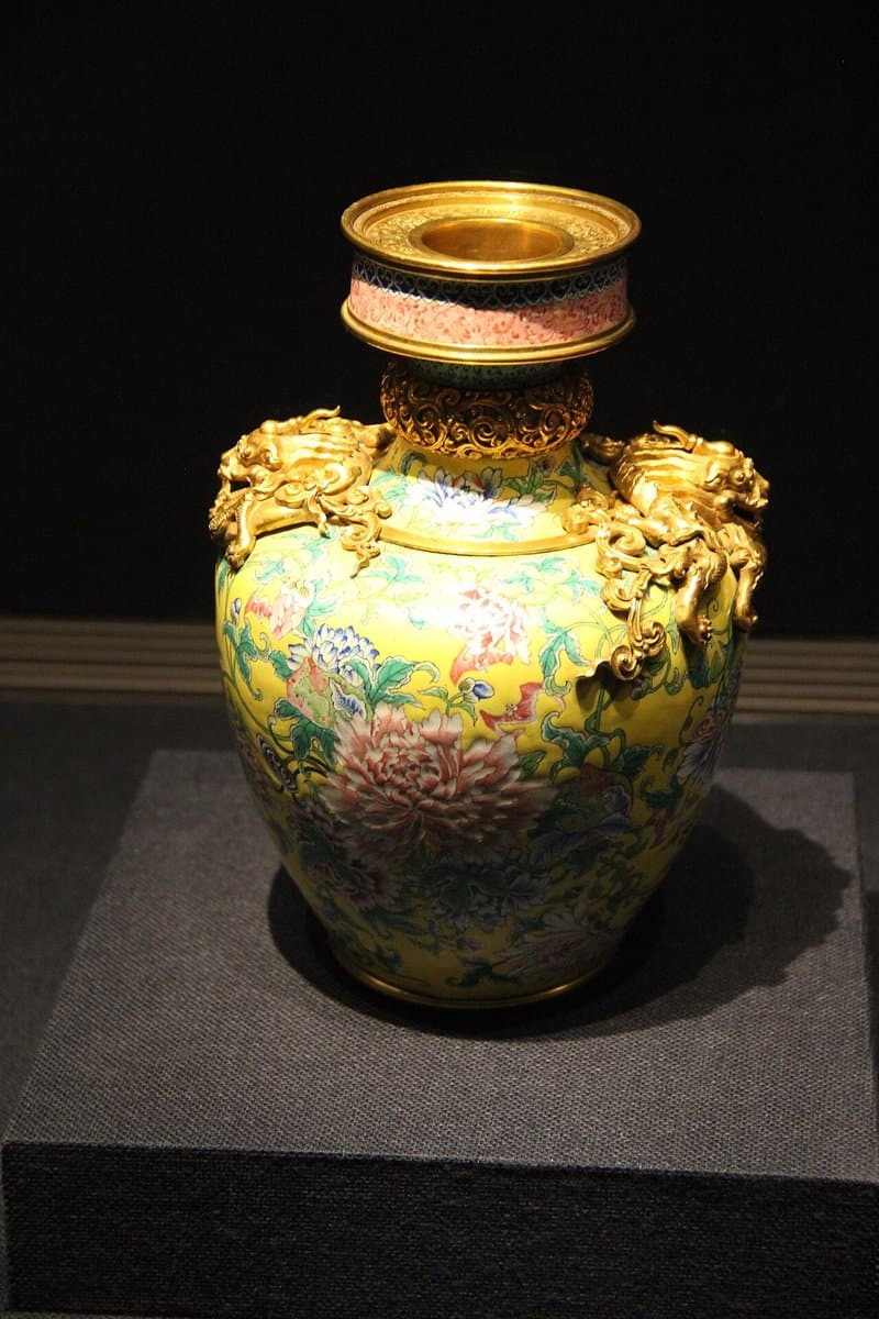 Antique Copper Flower Vase