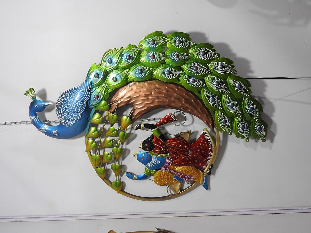 Peacock Feather Metal Wall Art